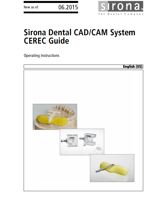 CEREC Guide Operation Instructions